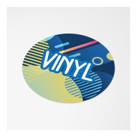 Vinyl Sticker Round Ø 15 mm, White