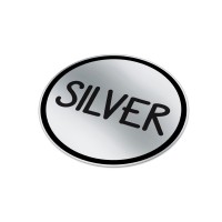 Vinyl Sticker Round Ø 15 mm, Silver