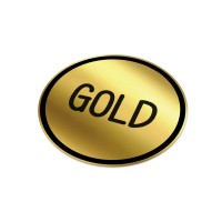 Vinyl Sticker Round Ø 15 mm, Gold