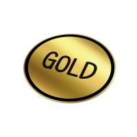 Vinyl Sticker Rond Ø 35 mm, Goud