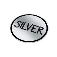Vinyl Sticker Round Ø 45 mm, Silver