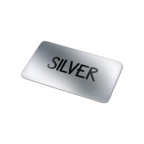 Vinyl Sticker Rectangle 50x20mm, Silver