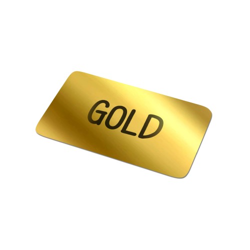 Vinyl Sticker Rechthoek 50x20mm, Goud