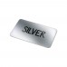 Vinyl Sticker Rechthoek 100x30mm, Zilver Vinyl Sticker Rechthoek 100x30mm, Zilver