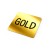 Vinyl Sticker Vierkant 10x10mm, Goud