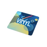 Vinyl Sticker Vierkant 30x30mm, Wit