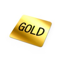 Vinyl Sticker Vierkant 30x30mm, Goud