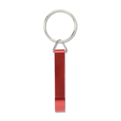 Keyring with bottle opener, Red
