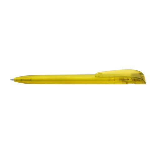 YES transparent Retractable ballpoint pen yellow