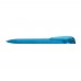 YES transparent Retractable ballpoint pen light blue