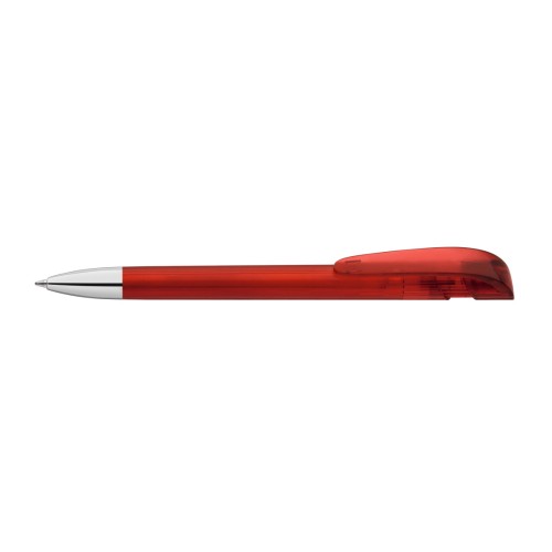 YES transparent SI Retractable ballpoint pen red