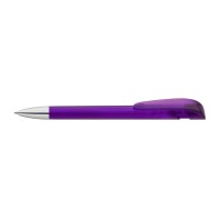 YES transparent SI Retractable ballpoint pen purple