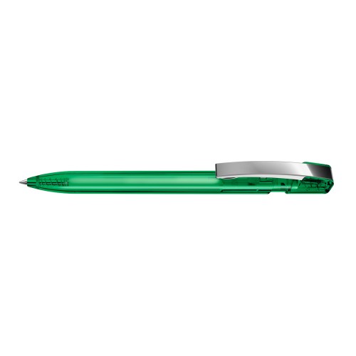 SKY transparent M Retractable ballpoint pen dark green