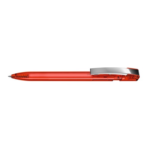 SKY transparent M Retractable ballpoint pen red