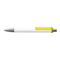 FASHION K transparent SI Retractable ballpoint pen yellow