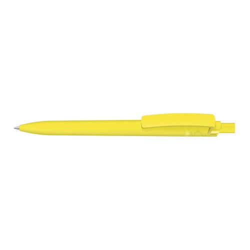 RECYCLED PET PEN STEP F GUM Retractable ballpoint pen yellow