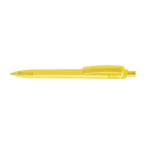 RECYCLED PET PEN STEP frozen Retractable ballpoint pen yellow