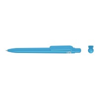 RECYCLED PET PEN FUTURE F Retractable ballpoint pen cyan