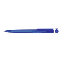 RECYCLED PET PEN switch transparent Drehkugelschreiber, blau