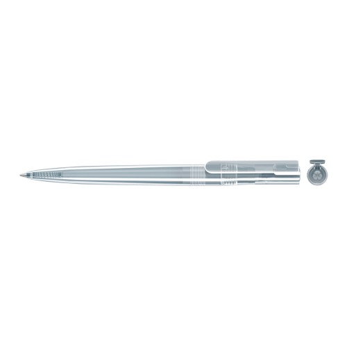 RECYCLED PET PEN switch transparent Twist ballpoint pen clear