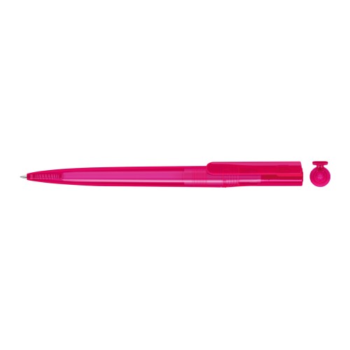 RECYCLED PET PEN switch transparent Twist ballpoint pen magenta