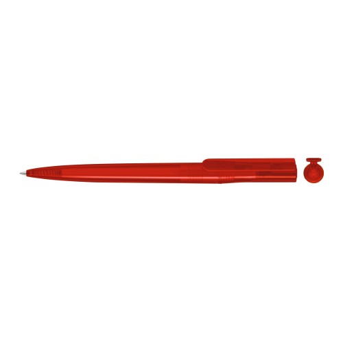 RECYCLED PET PEN switch transparent Twist ballpoint pen red