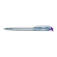 RECYCLED PET PEN transparent SG Retractable ballpoint pen dark purple
