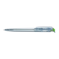 RECYCLED PET PEN transparent SG Retractable ballpoint pen middle green