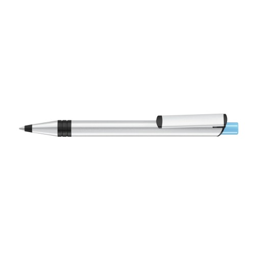 RECYCLED PET PEN ALUMA Retractable ballpoint pen light blue