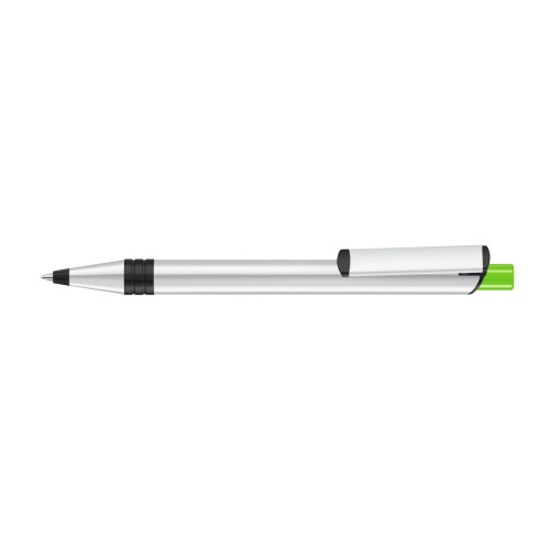RECYCLED PET PEN ALUMA Retractable ballpoint pen middle green