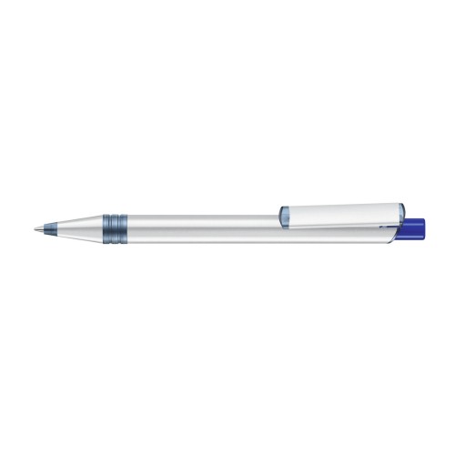 RECYCLED PET PEN ALUMA transparent Retractable ballpoint pen dark blue