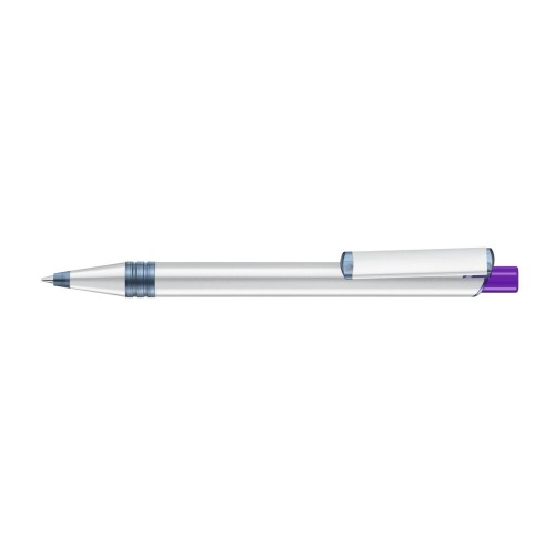 RECYCLED PET PEN ALUMA transparent Retractable ballpoint pen dark purple