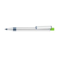 RECYCLED PET PEN ALUMA transparent Retractable ballpoint pen middle green
