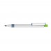 RECYCLED PET PEN ALUMA transparent Retractable ballpoint pen middle green
