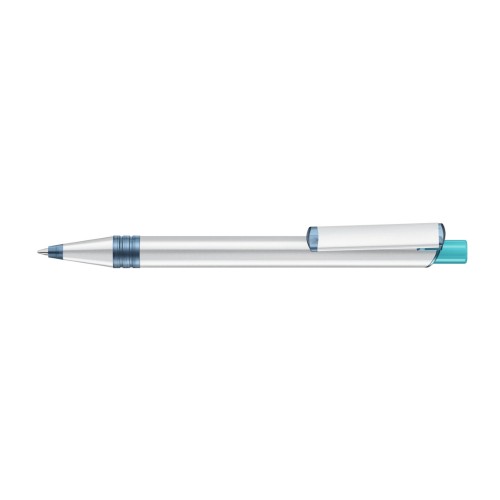 RECYCLED PET PEN ALUMA transparent Retractable ballpoint pen turquoise