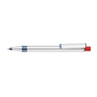 RECYCLED PET PEN ALUMA transparent Retractable ballpoint pen red