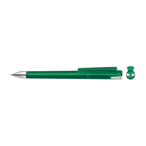CRYS transparent SI Twist ballpoint pen dark green