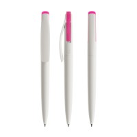 prodir DS2 PMM Push ballpoint pen, White-Pink
