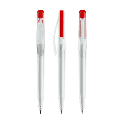 prodir DS2 PTT Push Kugelschreiber, Transparent-Rot prodir DS2 PTT Push Kugelschreiber, Transparent-Rot