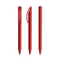 prodir DS3 Soft Touch TRR Twist ballpoint pen, Dark Red