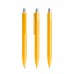 prodir DS4 PMM Push ballpoint pen, Yellow-Silver galvanised satin
