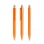 prodir DS4 Soft Touch PRR Push ballpoint pen, Orange-Silver galvanised chrome