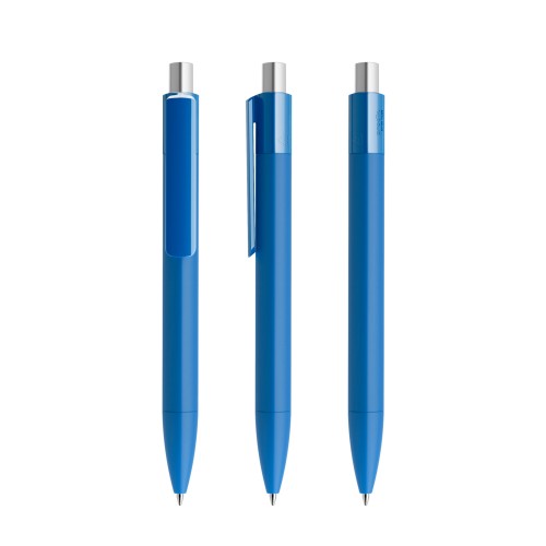 prodir DS4 Soft Touch PRR Push Kugelschreiber, Atlantic Blue-Silver galvanised satin