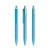 prodir DS4 Soft Touch PRR Push ballpoint pen, Dusty Blue-Silver galvanised chrome