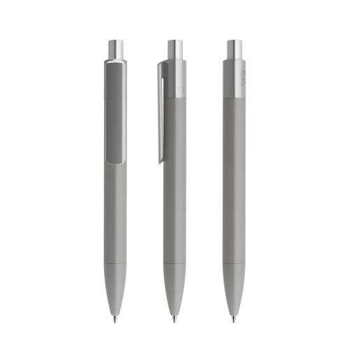 prodir DS4 Soft Touch PRR Push Kugelschreiber, Delfingrau-Silber galvanisiert Satin prodir DS4 Soft Touch PRR Push Kugelschreiber, Delfingrau-Silber galvanisiert Satin