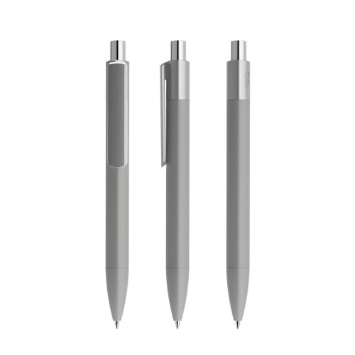 prodir DS4 Soft Touch PRR Push Kugelschreiber, Delfingrau-Silber galvanisiert Chrom prodir DS4 Soft Touch PRR Push Kugelschreiber, Delfingrau-Silber galvanisiert Chrom