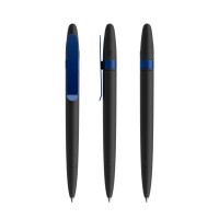 prodir DS5 Soft Touch TSR Twist pen,  Zwart-Sideral Blue satin finish