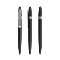 prodir DS5 Soft Touch TSR Twist pen,  Zwart-Silver satin finish