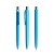 prodir DS8 PMM Push ballpoint pen, Cyan Blue-Silver chrome finish