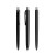 prodir DS8 PMM Push ballpoint pen, Black-Silver satin finish
